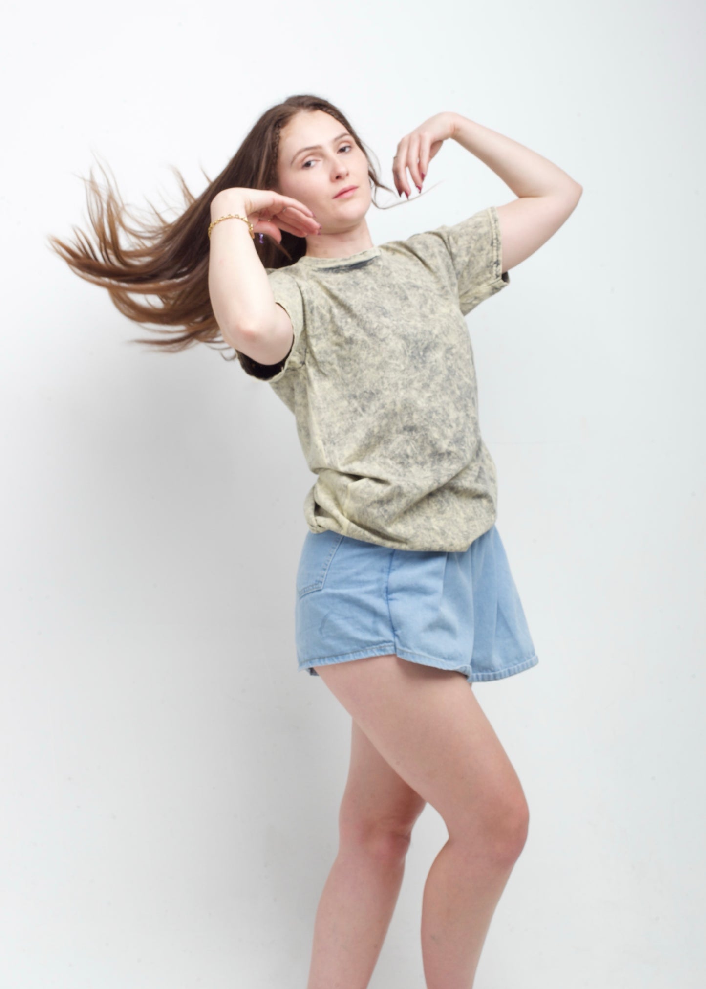 Green / Yellow Mineral Wash T-Shirt