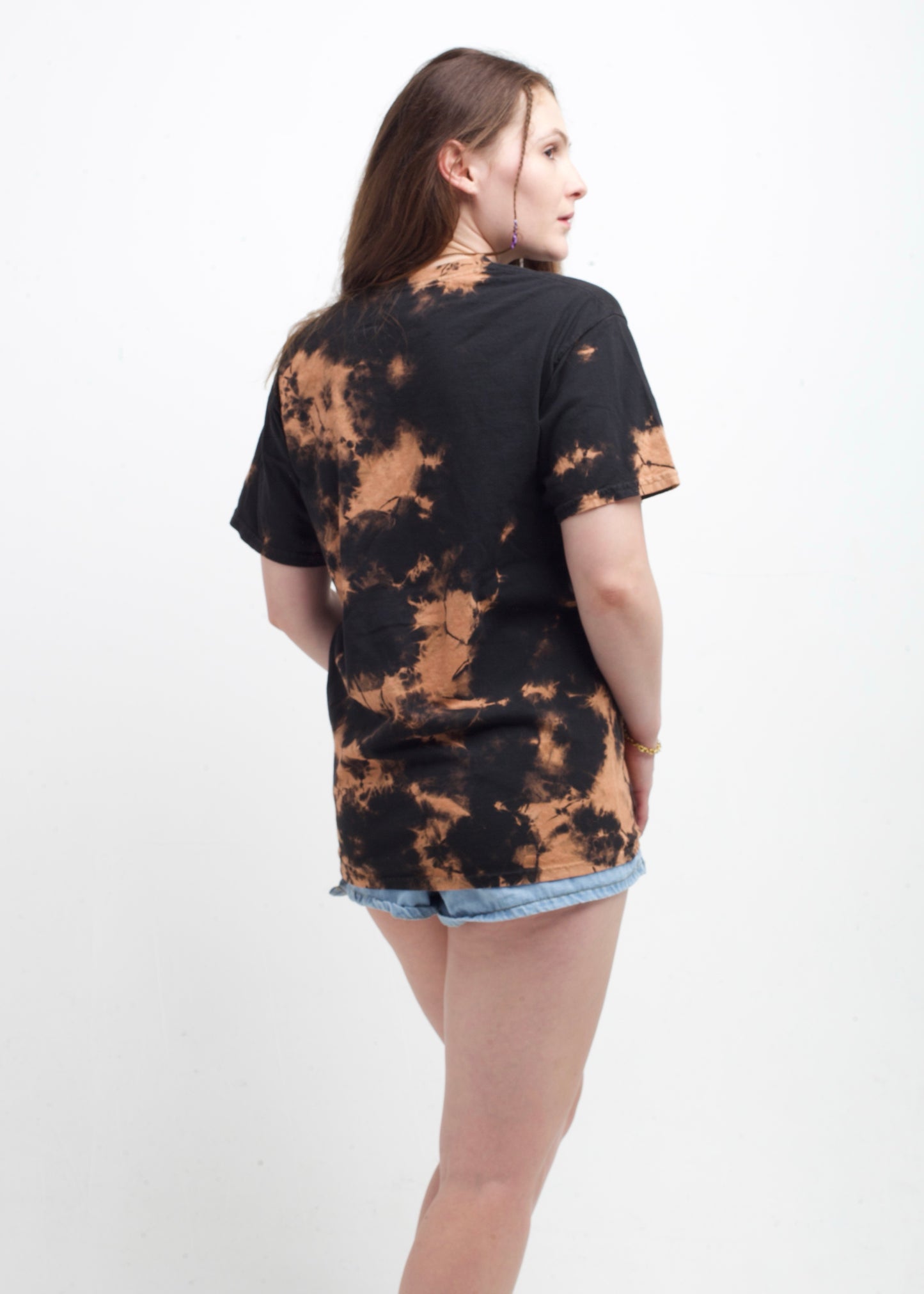 Black Rust Crystal Wash Tie Dye T-Shirt