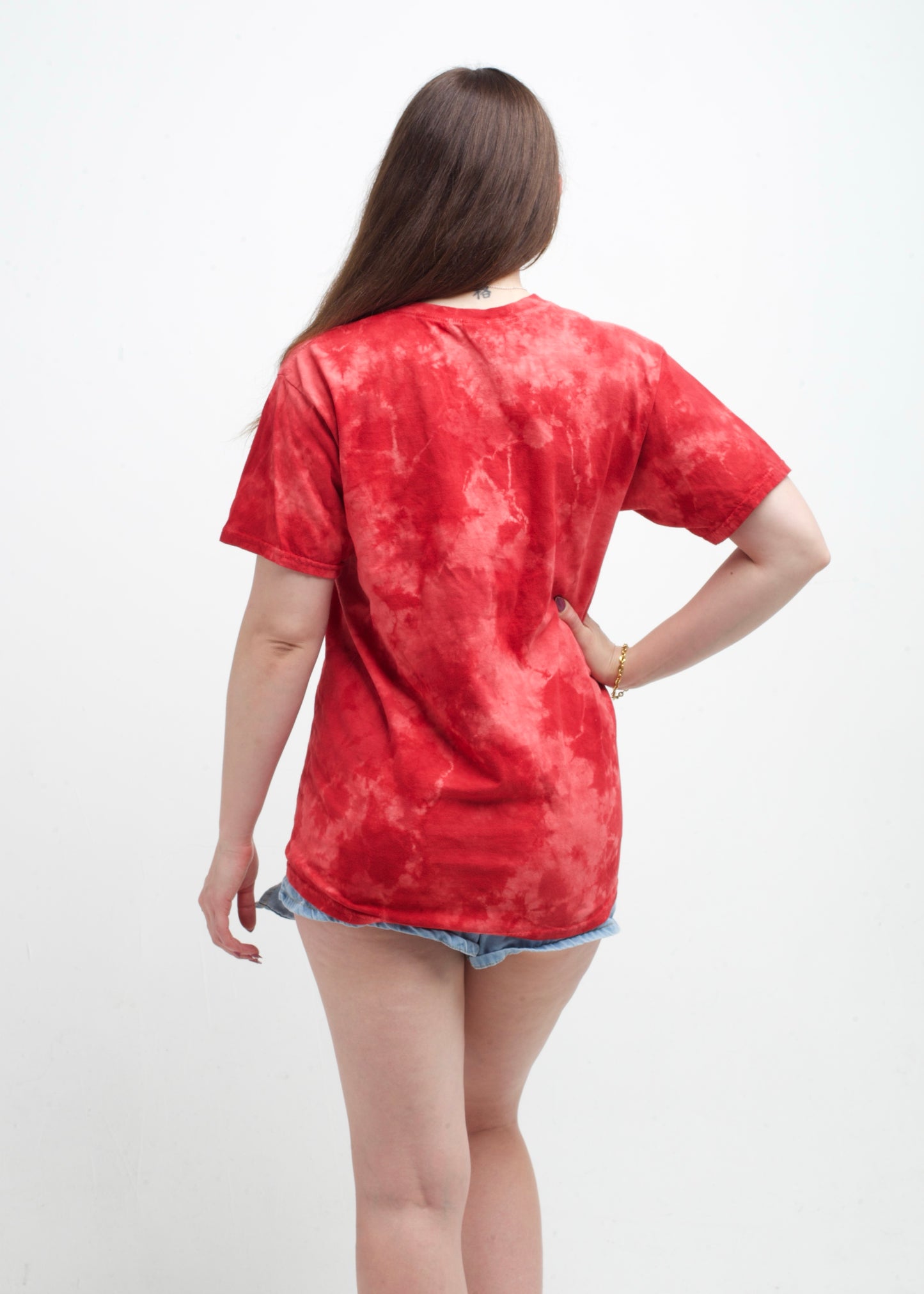 Red Crystal Wash Tie Dye T-Shirt Alstyle 1301