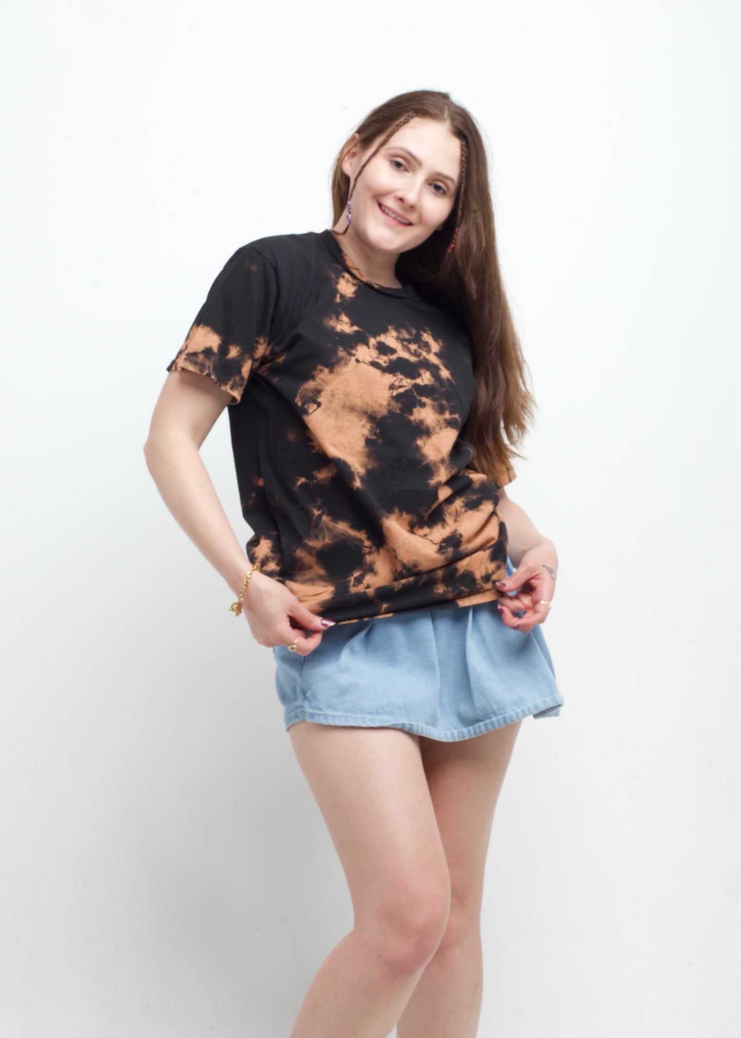 Black Rust Crystal Wash Tie Dye T-Shirt Alstyle 1301