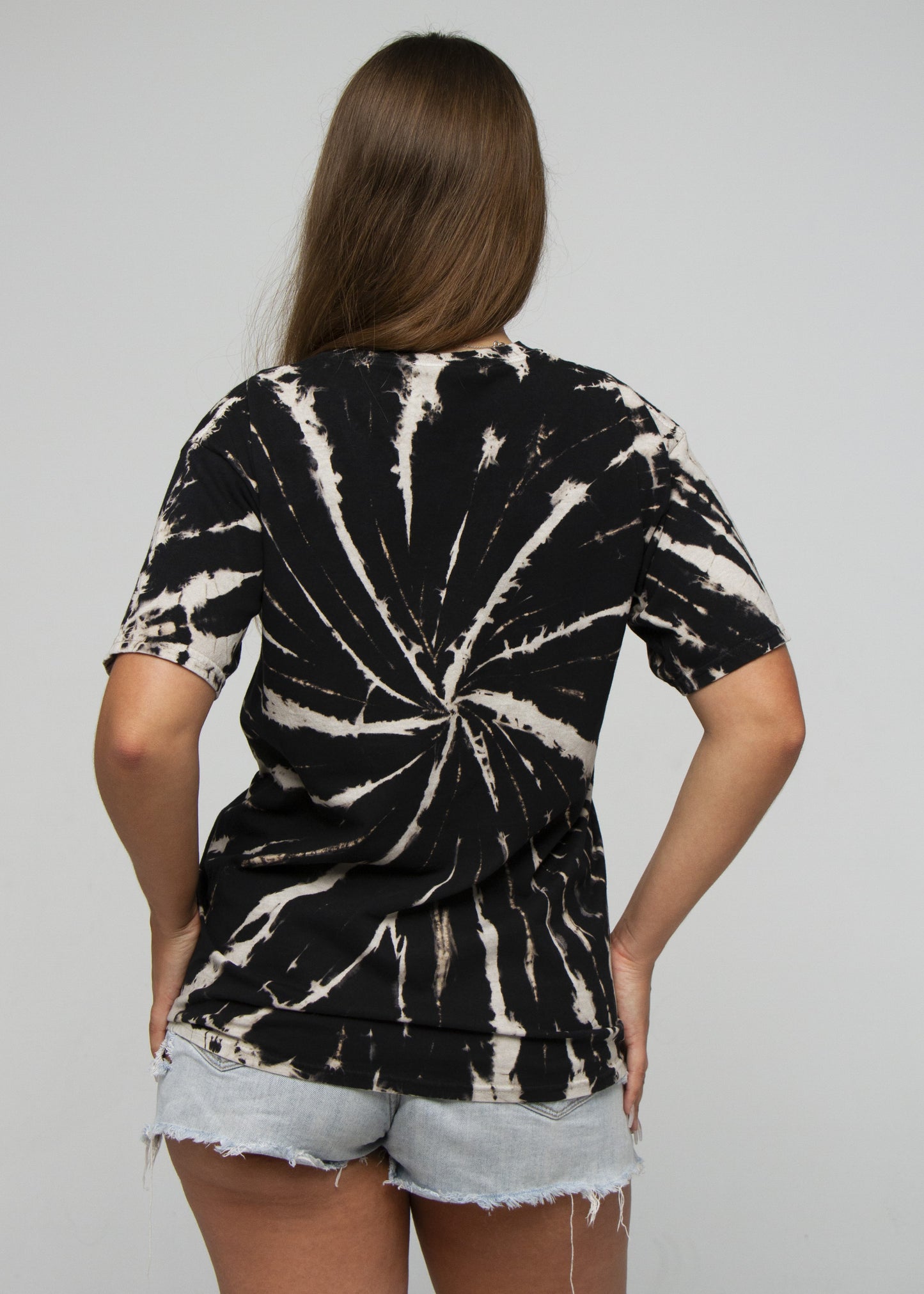 Black / Khaki Spiral Tie Dye T-Shirt (Closeout)