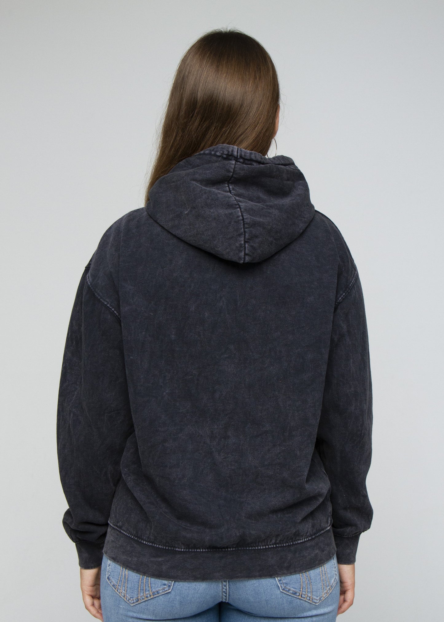 Black Mineral Wash Hoodie