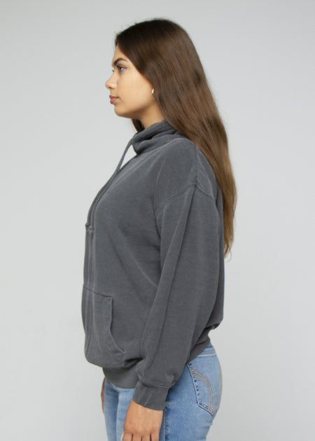 Black Pigment Dye Pullover Hoodie | Custom Colors Apparel