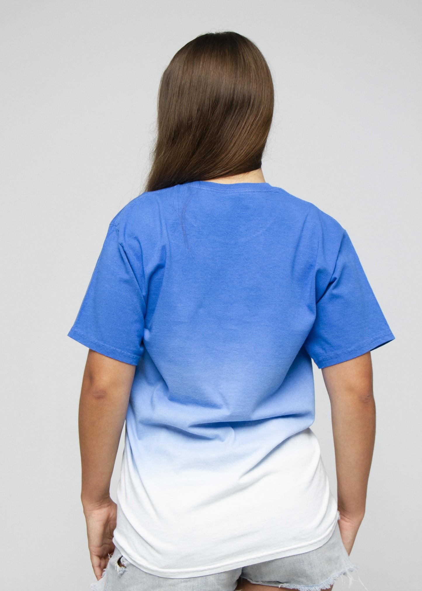 Blue White Dip Dye T-Shirt