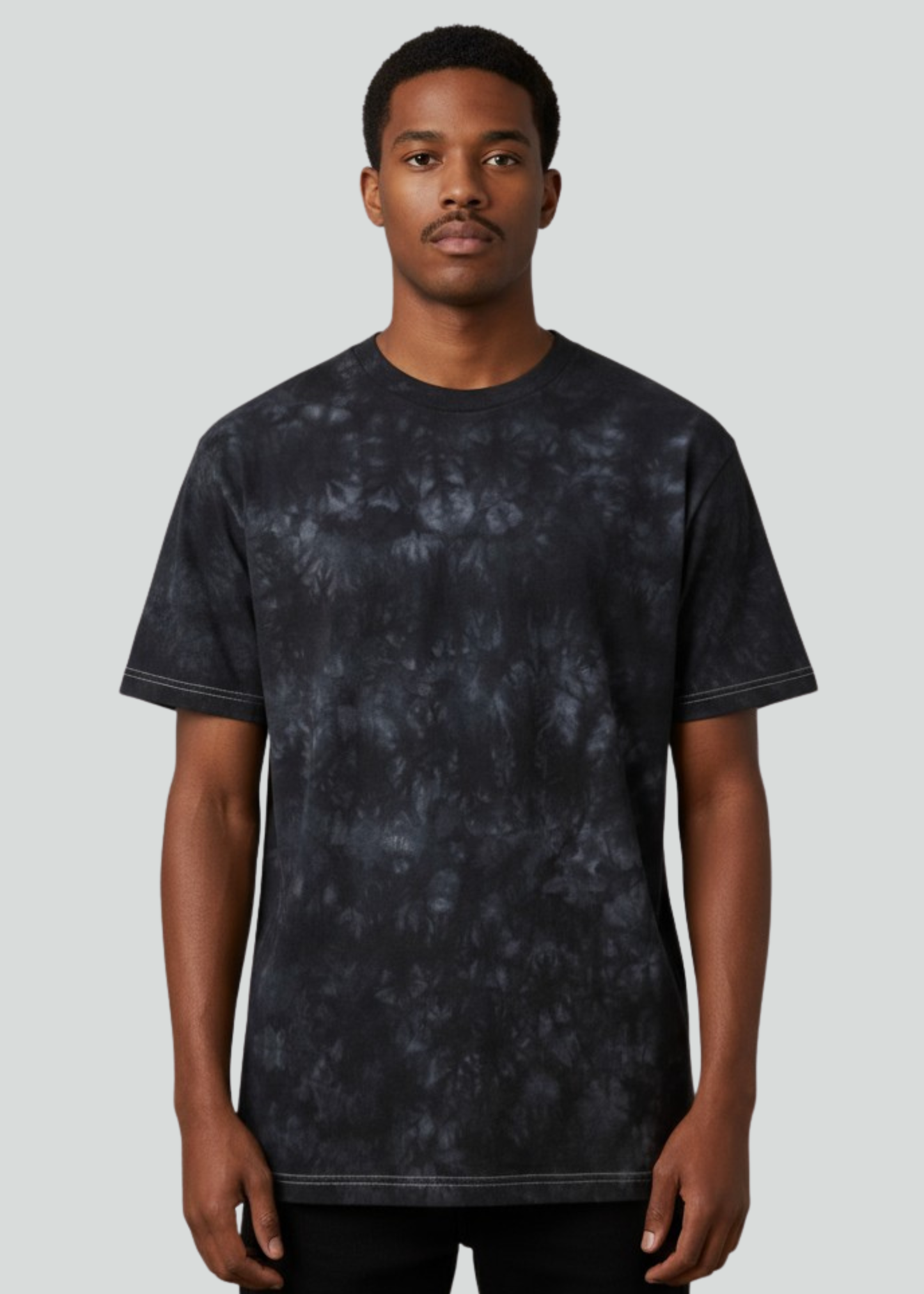 Black Crystal Wash Tie Dye T-Shirt