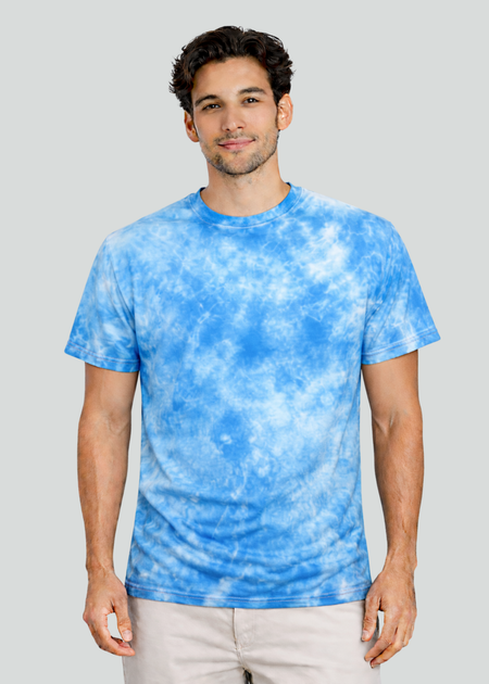 トップス allege 22fw print shirt blue Malibu Blue Crystal Wash Short Sleeve T-Shirt | Custom Colors Apparel