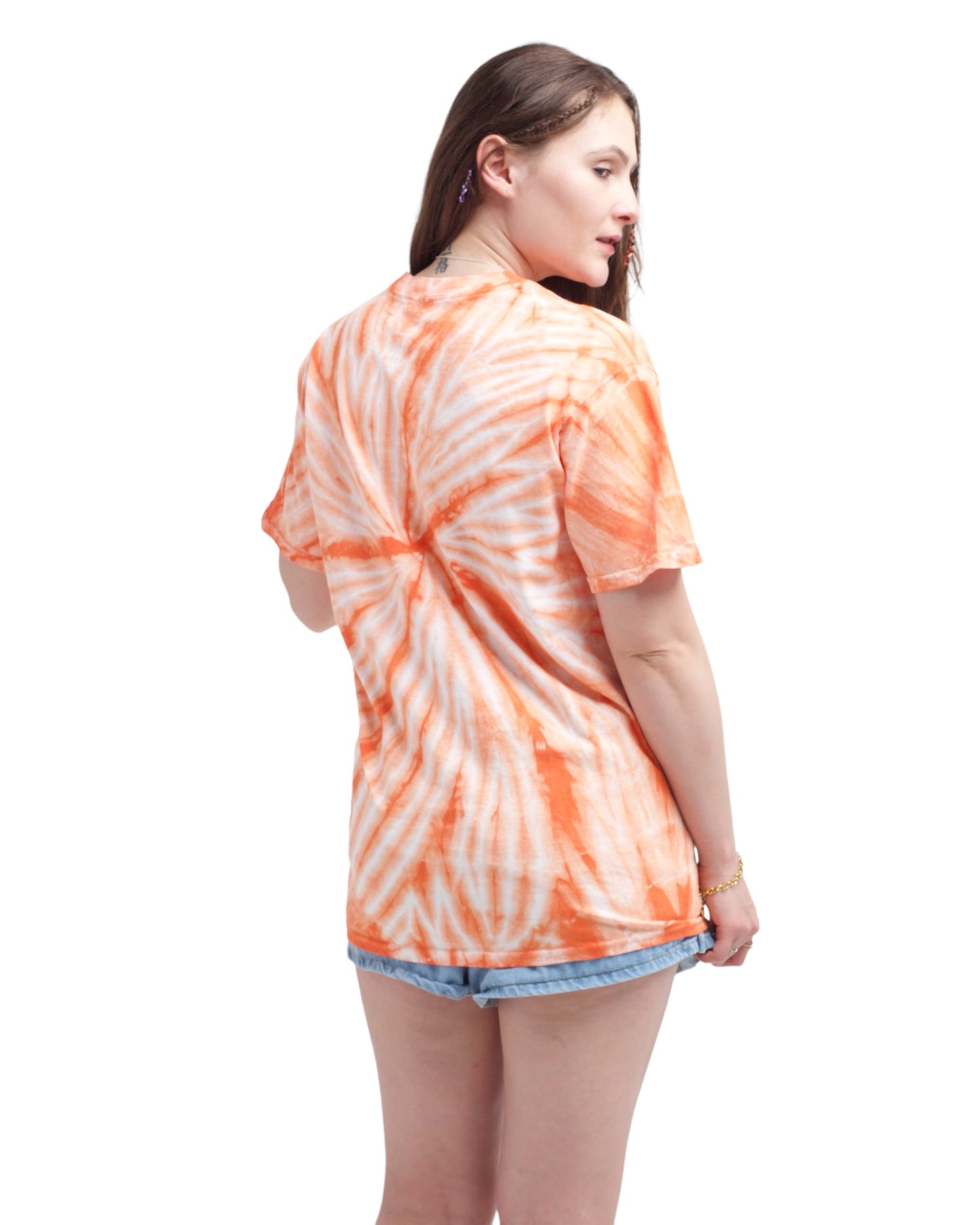 Orange Spiral Tie Dye T-Shirt
