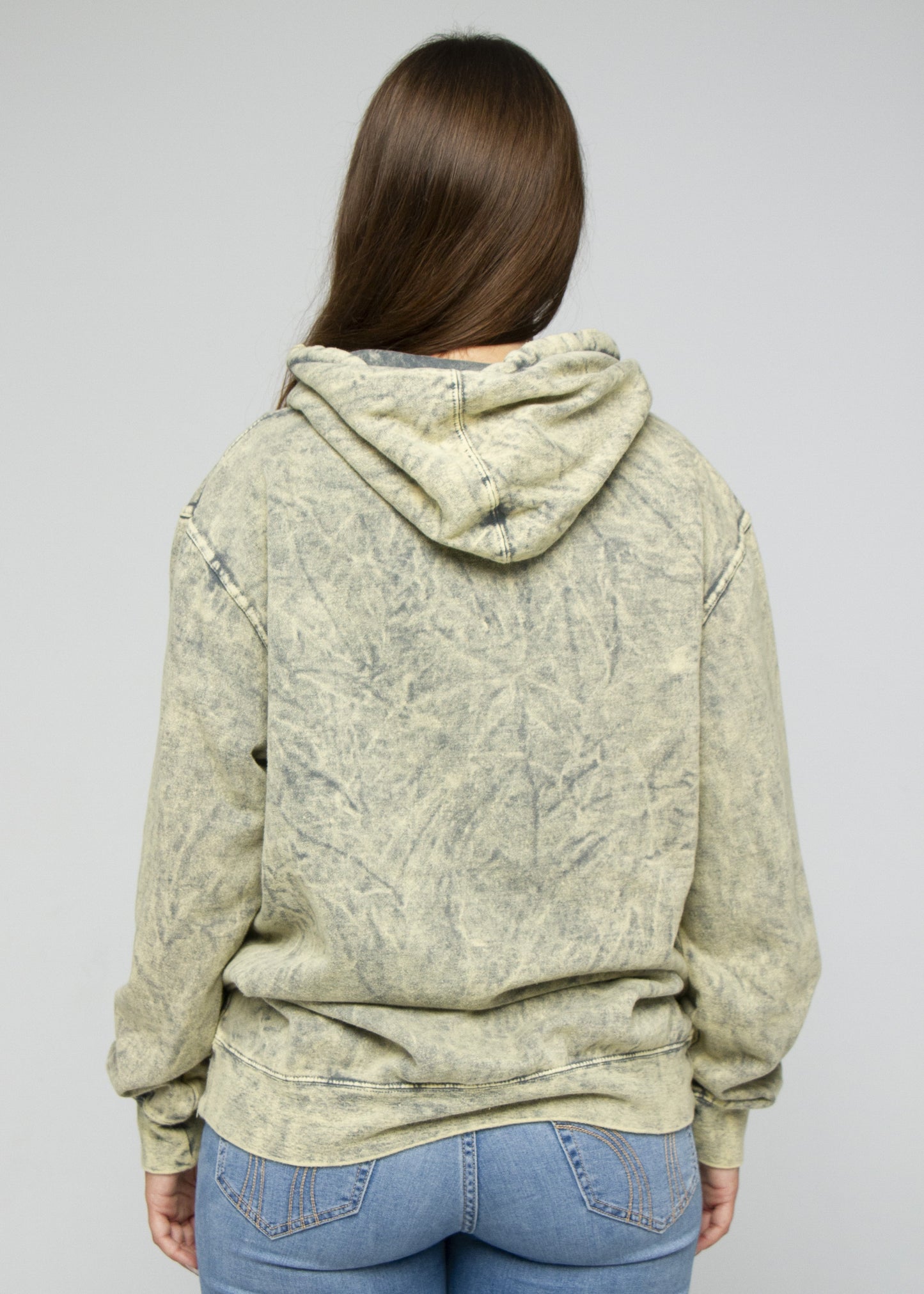 Green Yellow Mineral Wash Hoodie