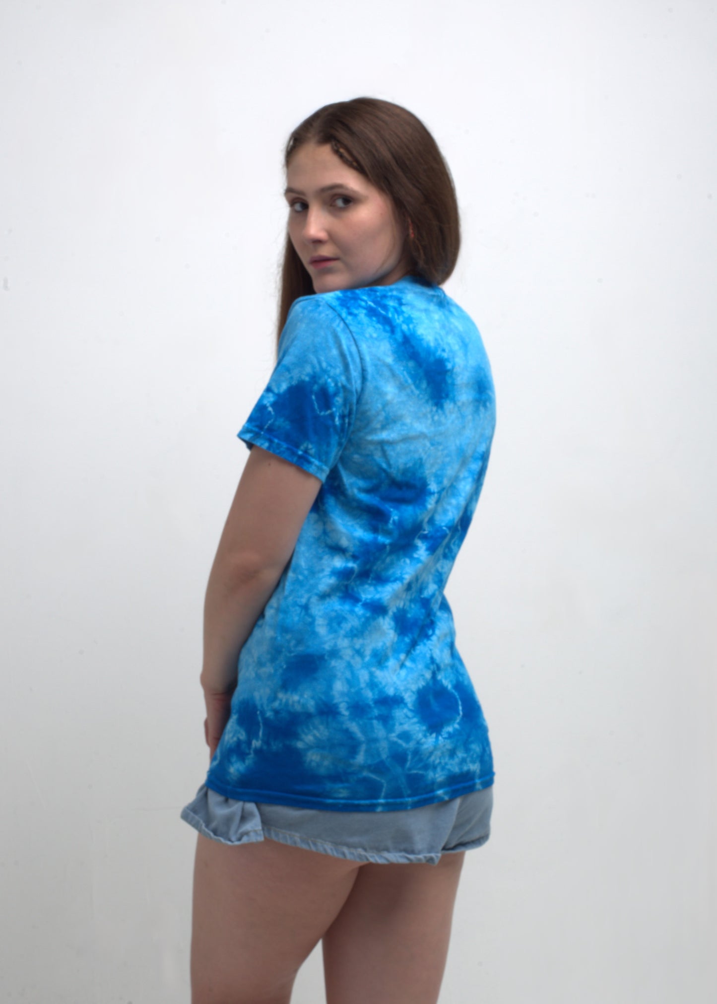 Malibu Blue Crystal Wash Tie Dye T-Shirt