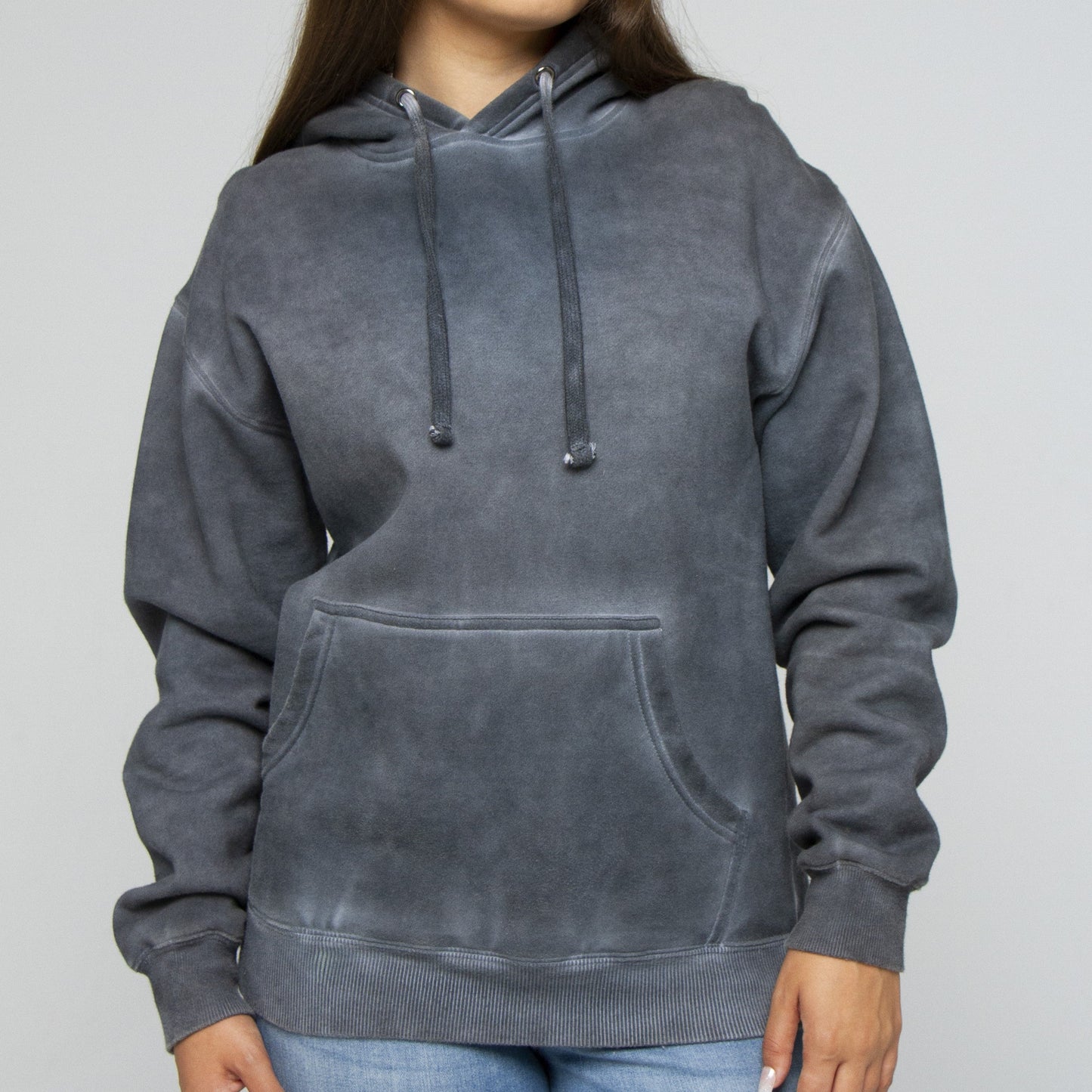 Navy Oil Wash Hoodie