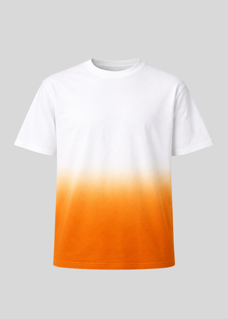White Orange Dip Dye T-Shirt – Custom Colors Apparel