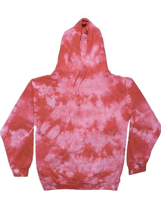 Pink Crystal Wash Tie Dye Hoodie (Closeout)
