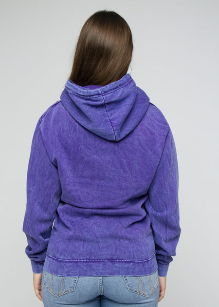 Purple Mineral Wash Pullover Hoodie Custom Colors Apparel