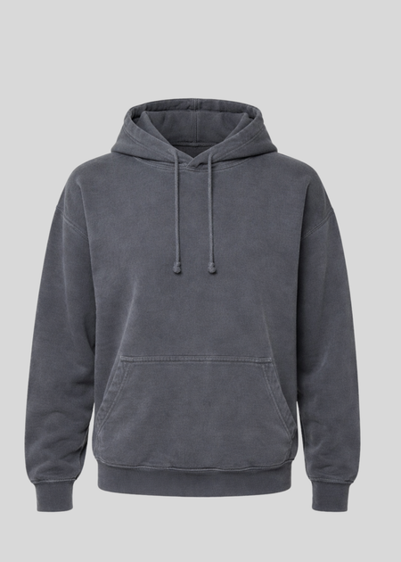 Black Pigment Dye Pullover Hoodie | Custom Colors Apparel Black Pigment Dye Pullover Hoodie | Custom Colors Apparel