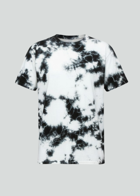 Black / White Crystal Wash Short Sleeve T-Shirt | Custom Colors