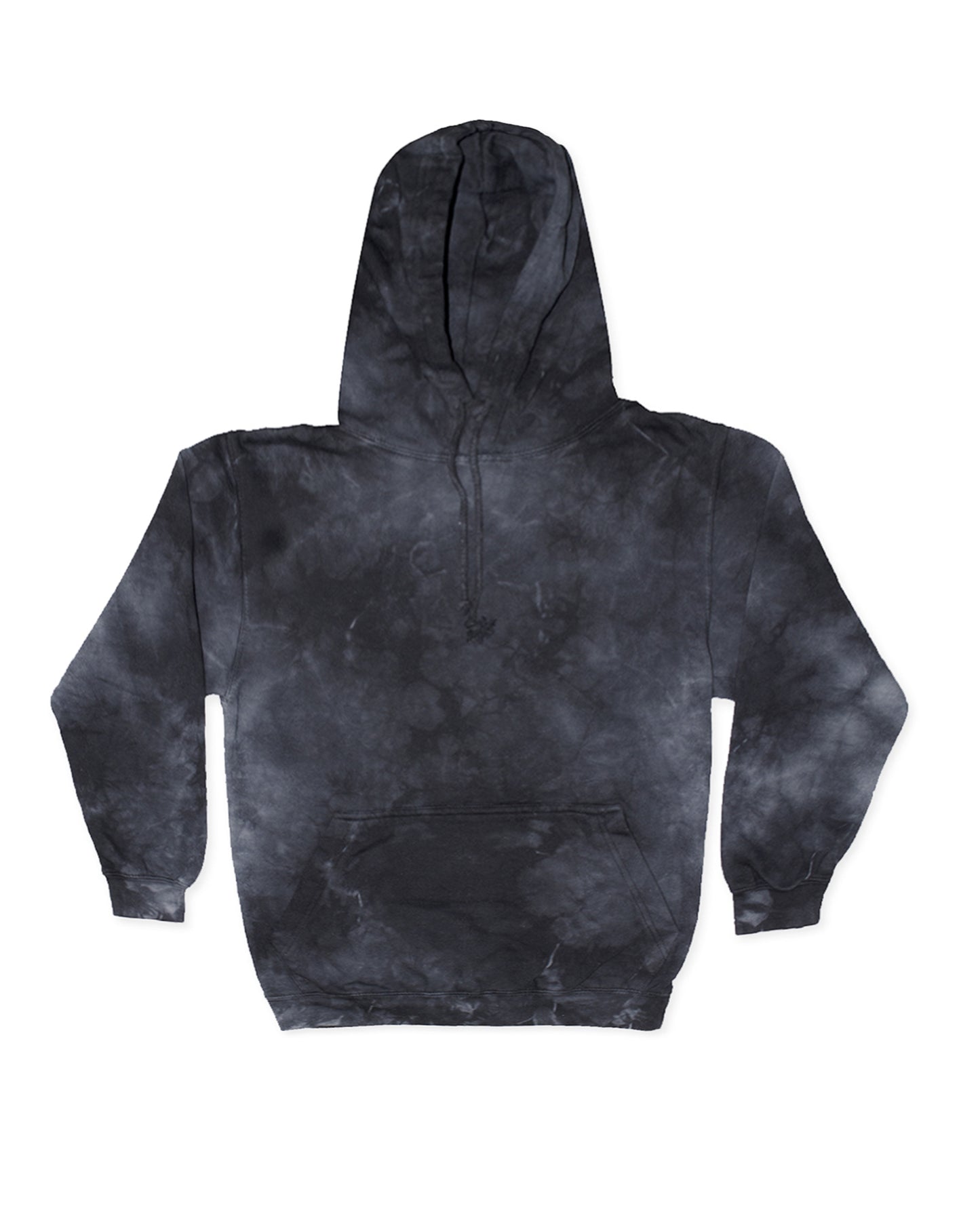 Black Crystal Wash Tie Dye Hoodie
