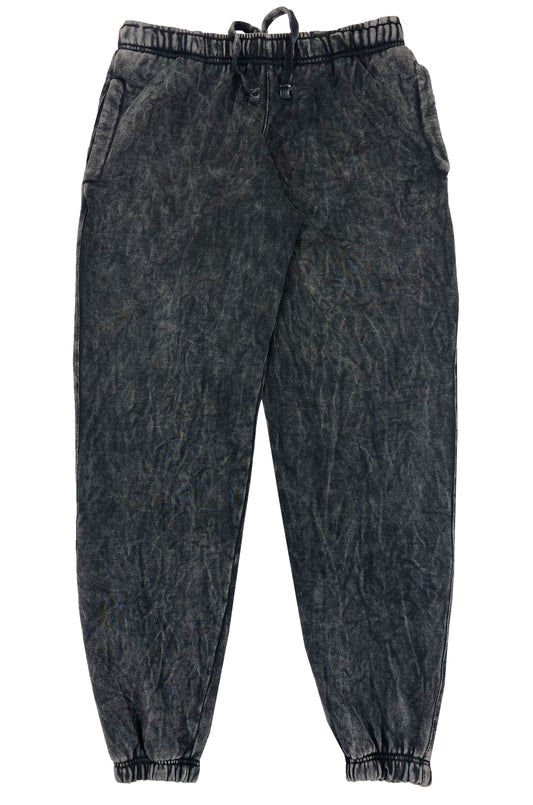 Black Mineral Wash Sweatpants