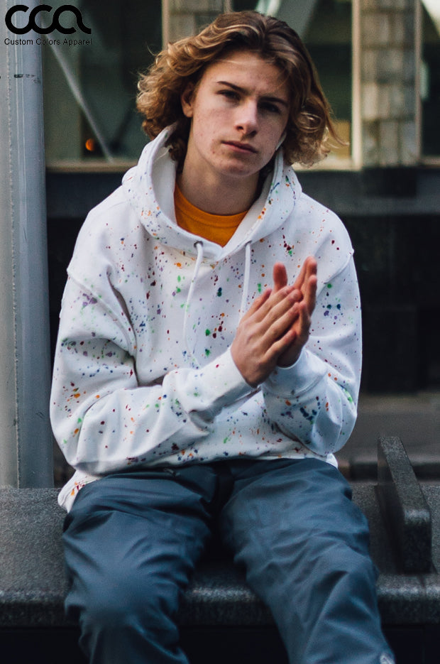 Multi-Color Sprinkle Tie Dye Pullover Hoodie | Custom Colors Apparel