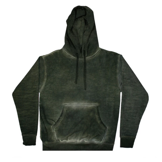 Olive Oil Wash Tie Dye Pullover Hoodie | Custom Colors Apparel