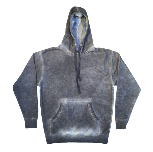 Navy Oil Wash Tie Dye Pullover Hoodie | Custom Colors Apparel