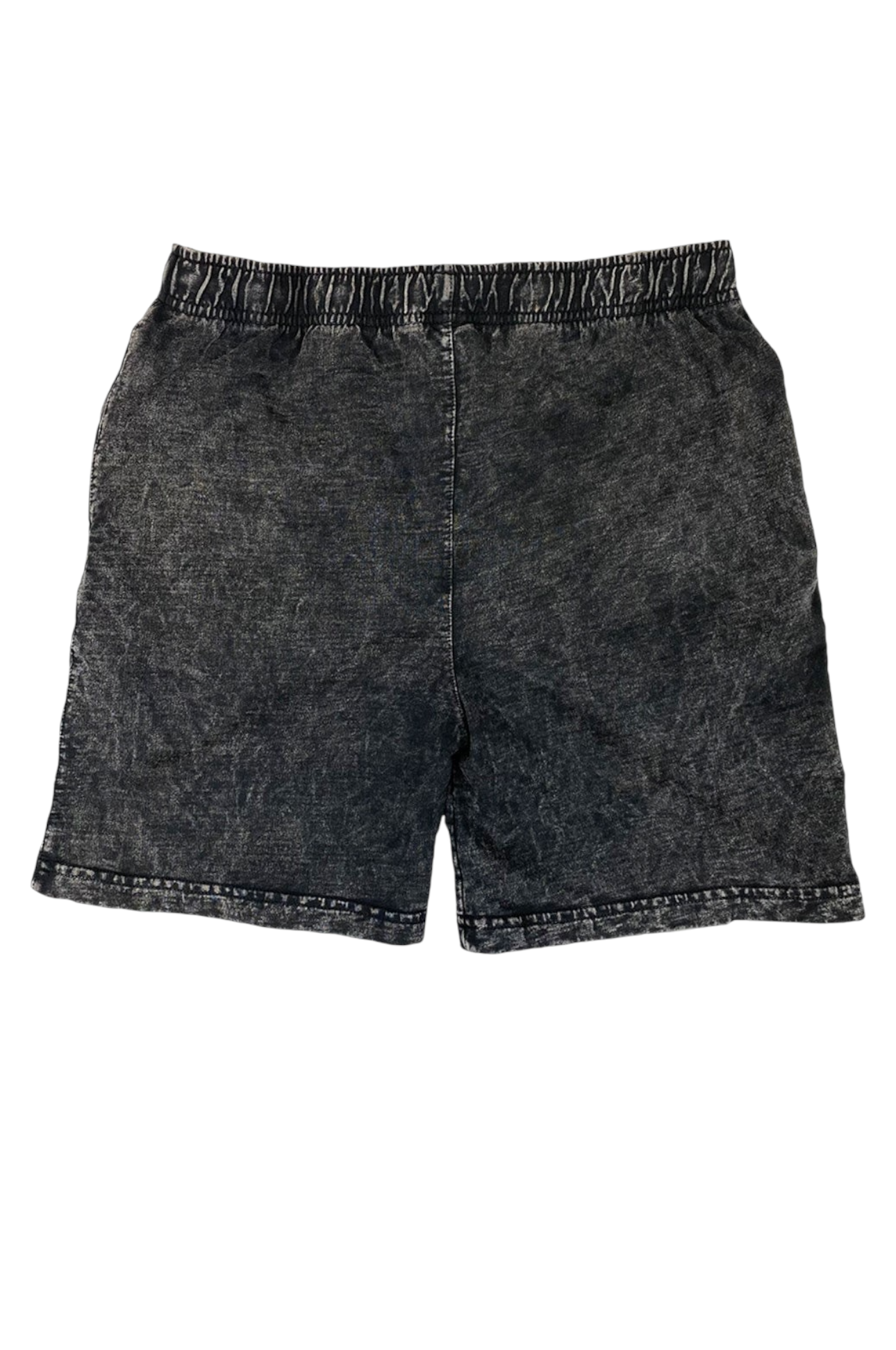 Black Mineral Wash Shorts