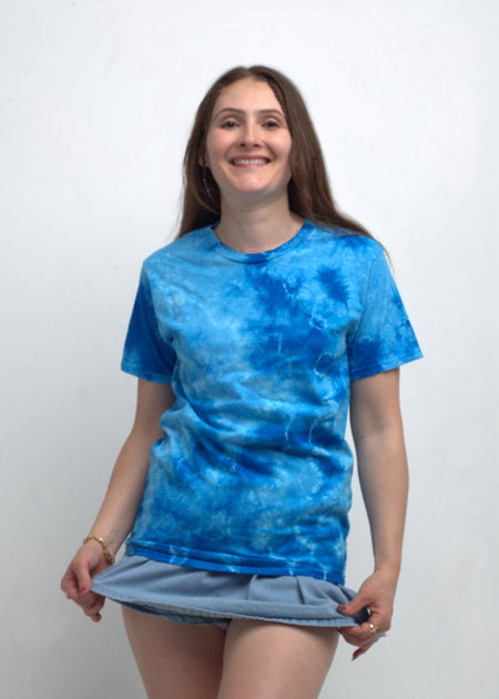Malibu Blue Crystal Wash Tie Dye T-Shirt