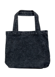 Black Mineral Wash Tote Bag
