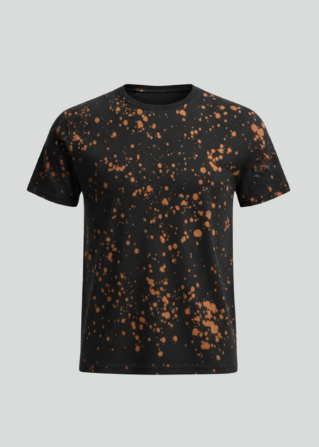 Black / Rust Sprinkle Dye T-Shirt