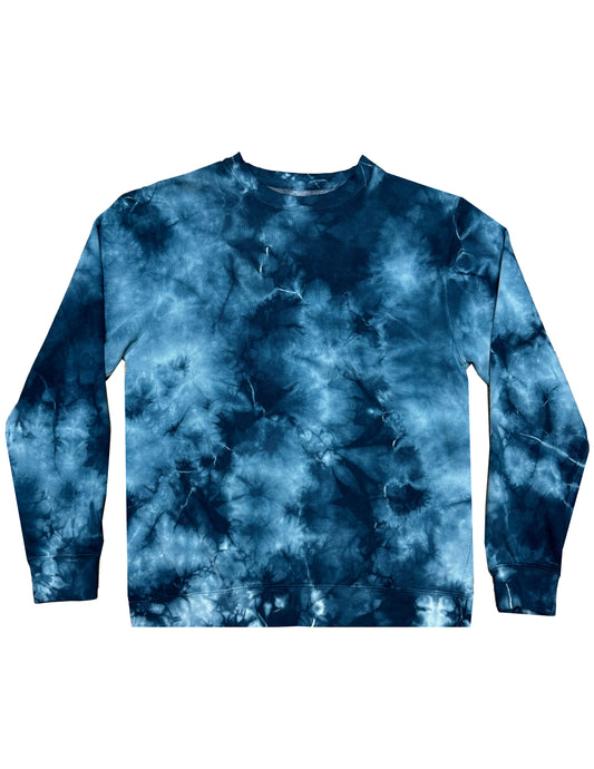 Blue Crystal Wash Crewneck Sweater