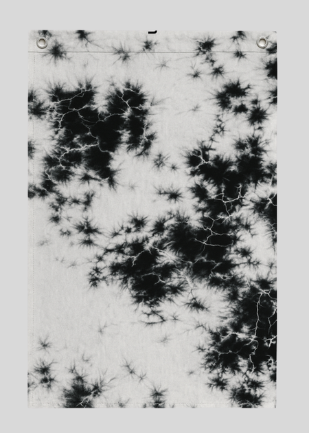 Black White Crystal Wash Flag