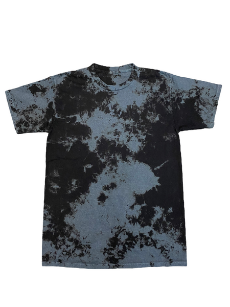 Gray / Black Crystal Wash Tie Dye T-Shirt