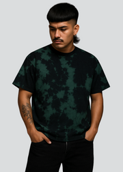 Black / Forest Green Crystal Wash T-Shirt