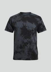 Grey Black Crystal Wash Tie Dye T-Shirt