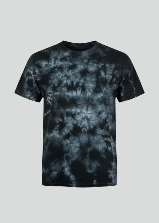 Black White Crystal Wash Tie Dye T-Shirt V2