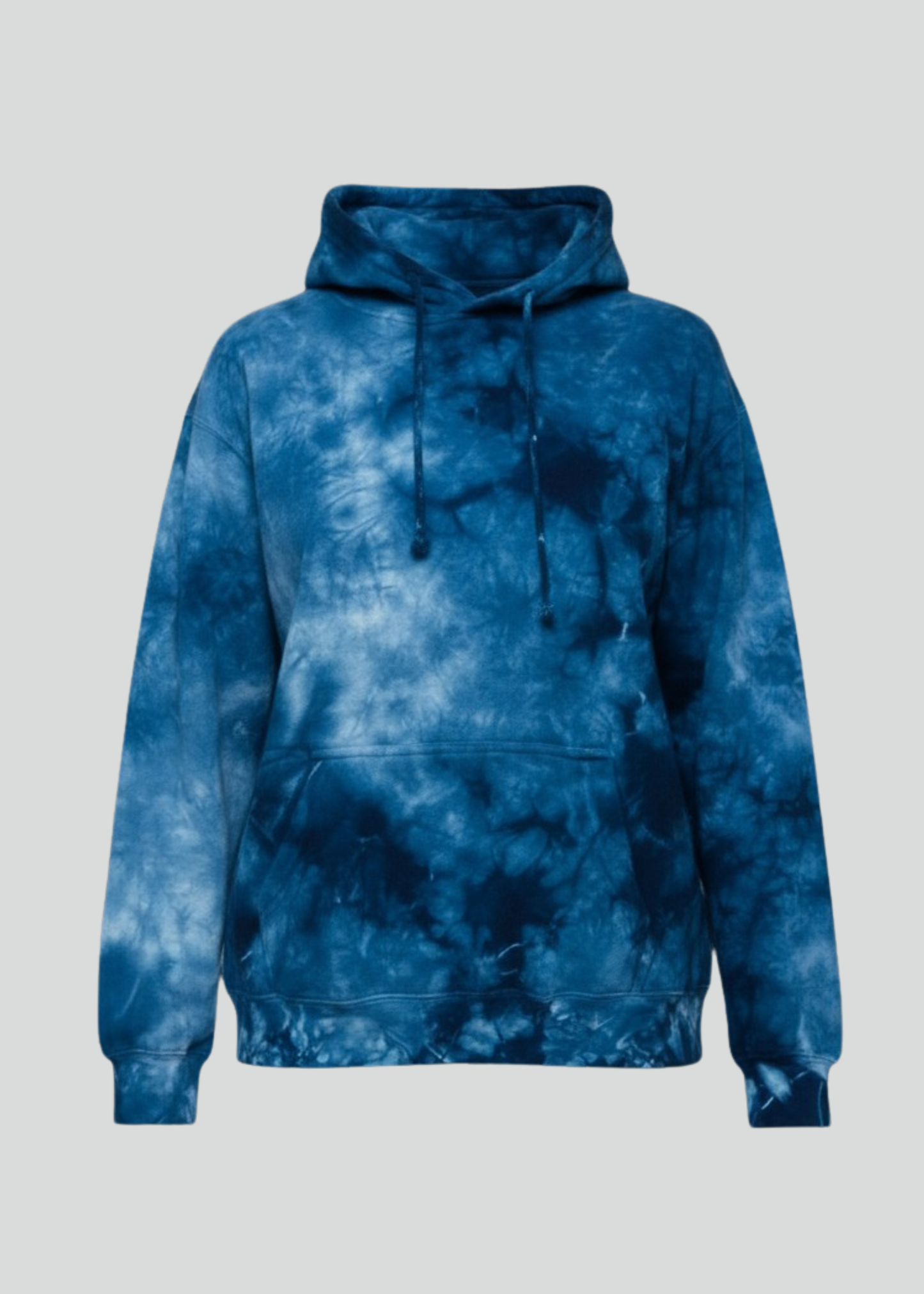 Blue Crystal Wash Tie Dye Hoodie