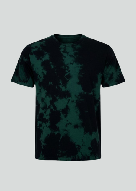 Black / Forest Green Crystal Wash T-Shirt