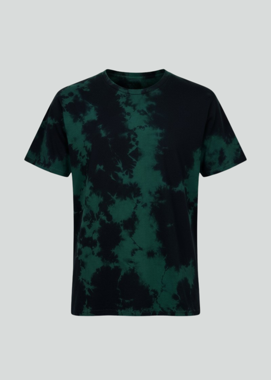 Black / Forest Green Crystal Wash T-Shirt