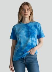 Malibu Blue Crystal Wash Tie Dye T-Shirt