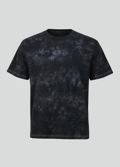 Black Crystal Wash Tie Dye T-Shirt