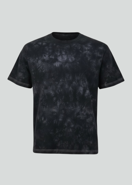 Black Crystal Wash Tie Dye T-Shirt