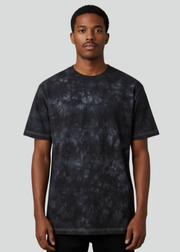 Black Crystal Wash Tie Dye T-Shirt