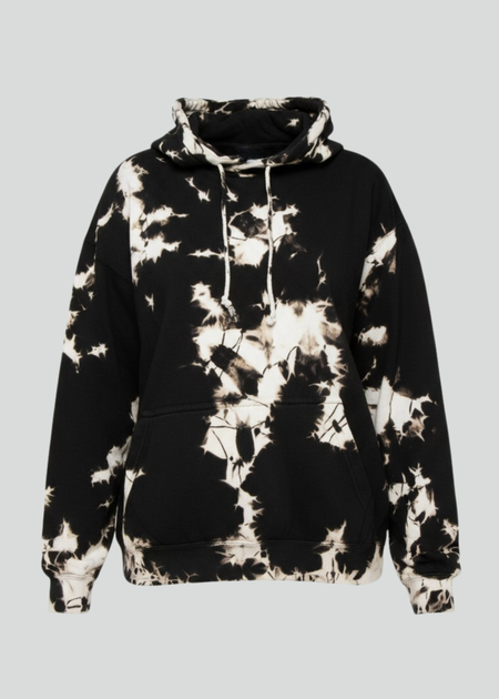 Black Khaki Crystal Wash Hoodie