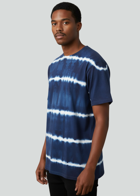 Navy Bamboo Tie Dye T-Shirt Alstyle 1301