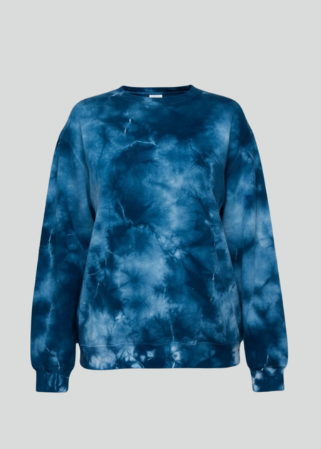 Blue Crystal Wash Crewneck Sweater