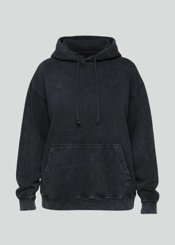 Black Mineral Wash Hoodie