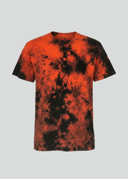 Red / Black Crystal Wash Tie Dye T-Shirt