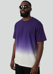 Purple White Dip Dye T-Shirt