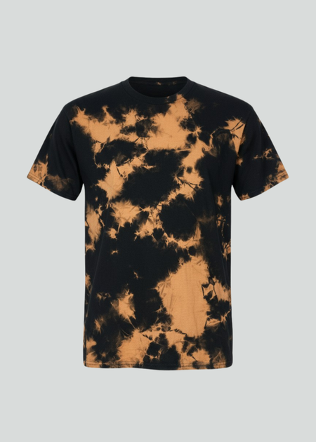 Black / Rust Crystal Wash Short Sleeve T-Shirt | Custom Colors Apparel