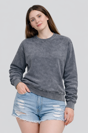 Grey Mineral Wash Crewnecks
