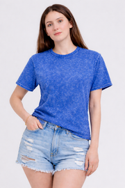 Royal Blue Mineral Wash T-Shirt